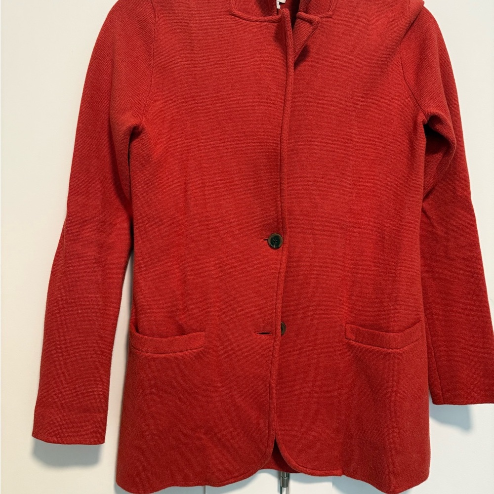 J. Crew Factory Women's Red/Orange Sweater Blazer